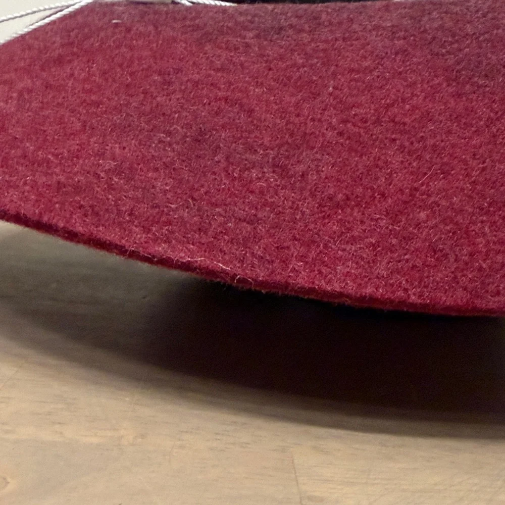 Trina Turk Burgundy and Black Wool Hat - Picture 11 of 15
